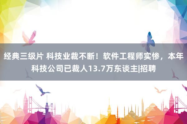 经典三级片 科技业裁不断！软件工程师实惨，本年科技公司已裁人13.7万东谈主|招聘